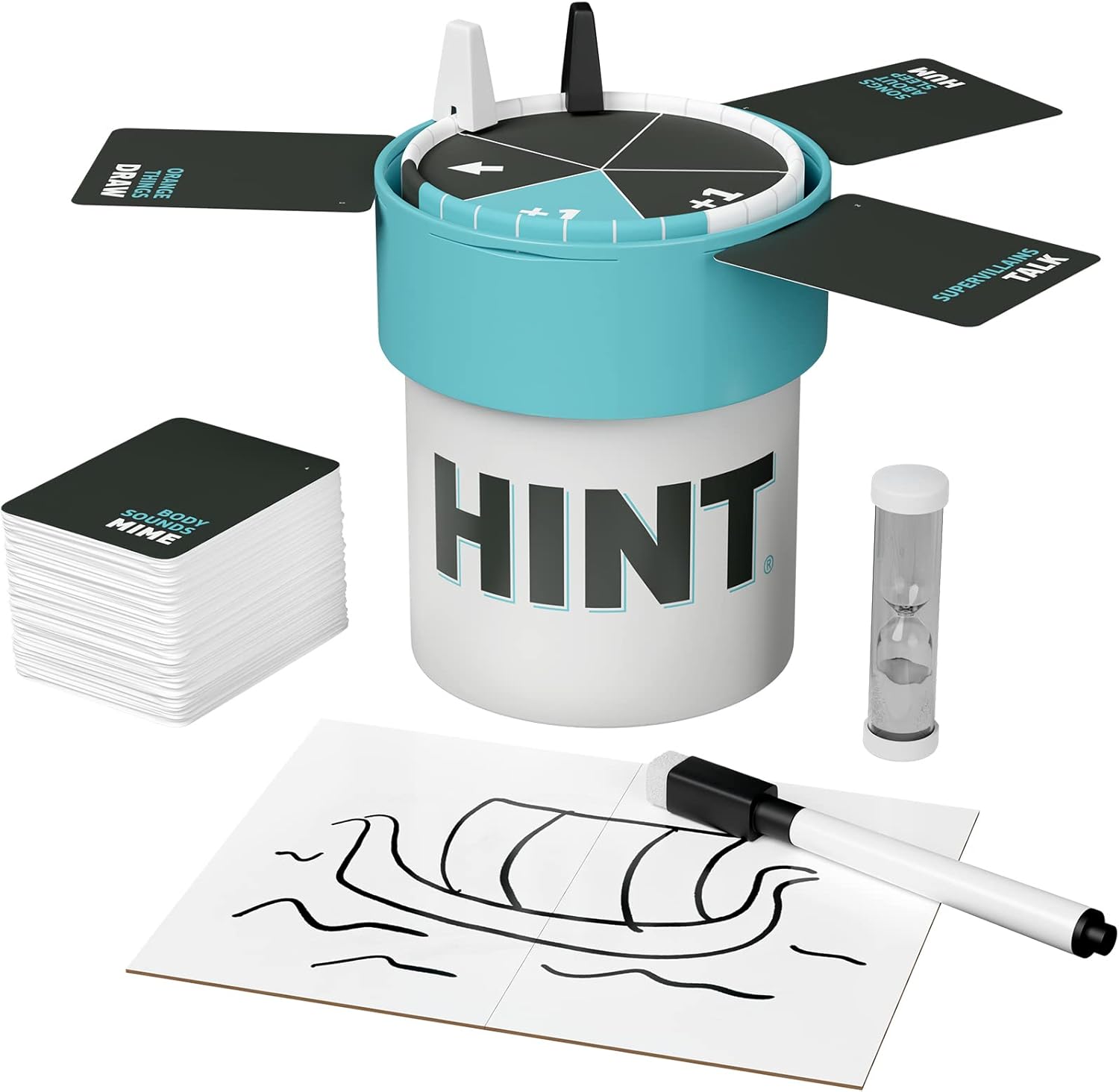 HINT Go Party Game (US Edition) Portable Fun with Hilarious Word-Guessing Challenges! Great for Family Game Night, Ages 14+, 4-8 Players, 45 Minute Playtime, Made by Bezzerwizzer