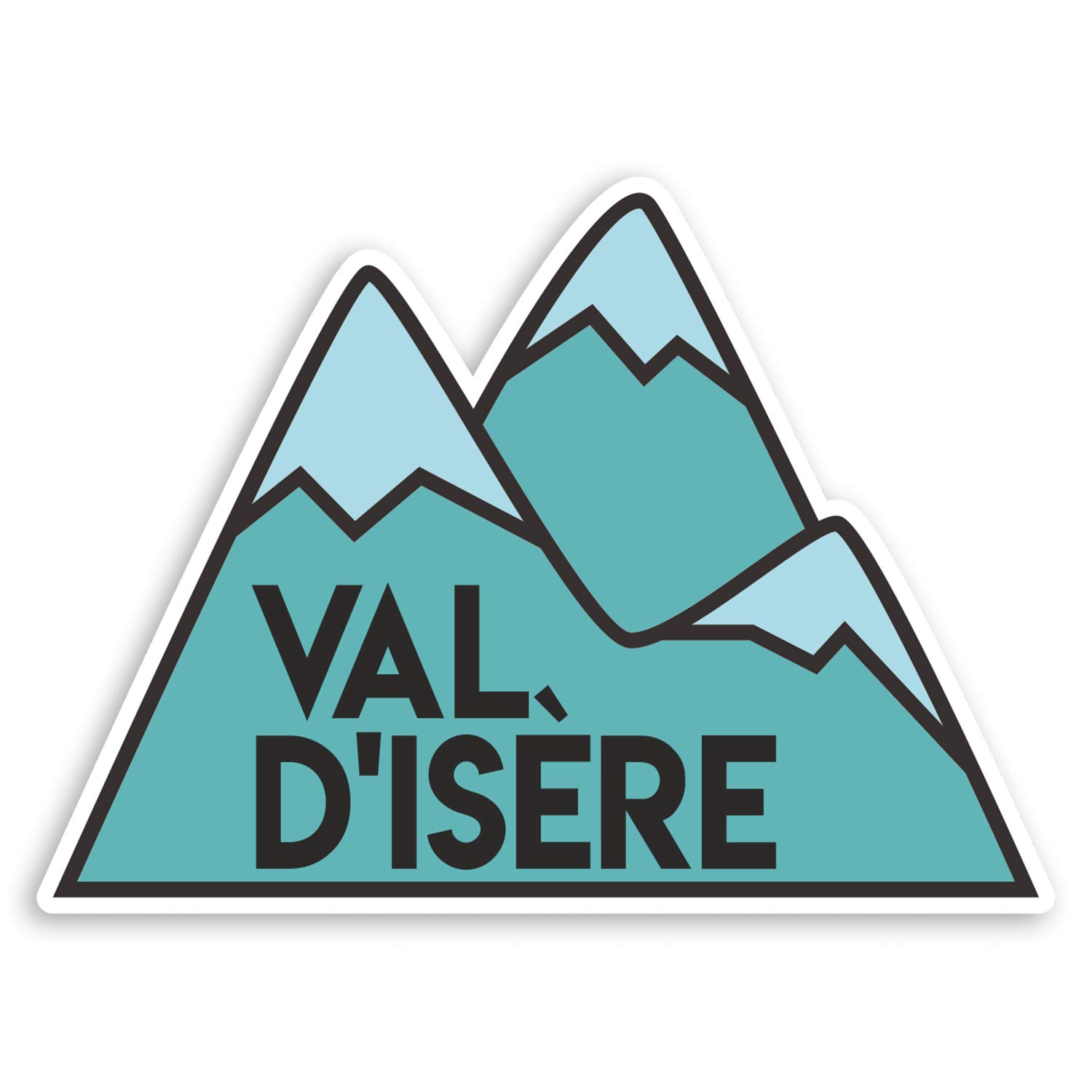 Destination Vinyl Ltd Multi 2 X 10Cm Val D'isere France Vinyl Stickers - Ski Mountain Luggage Sticker #31613 (10Cm Wide)