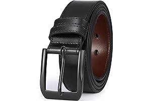 Men's Casual Leather Jeans Belts 1 1/2" Wide 4MM Thick Alloy Prong...