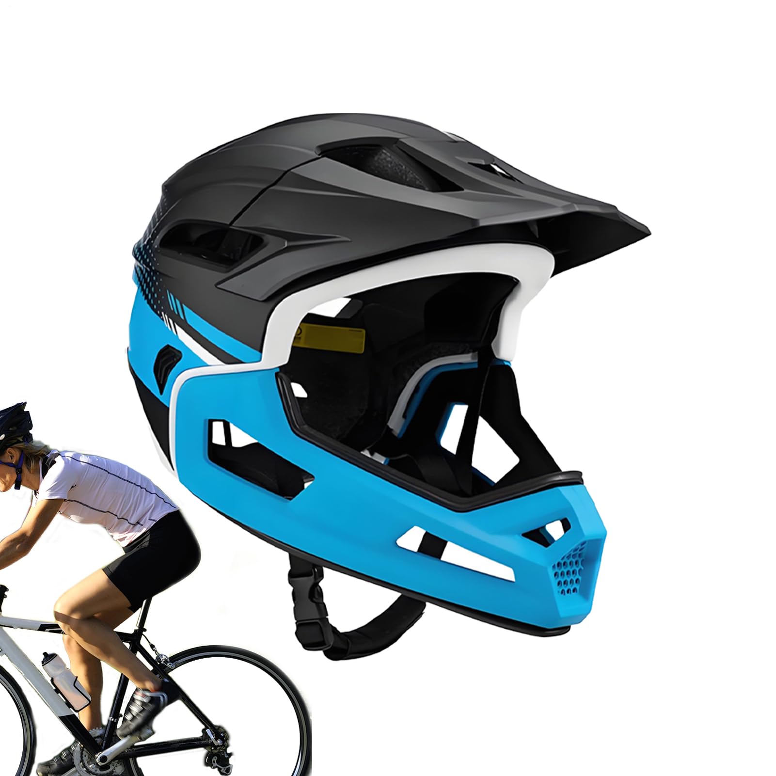 Casco De Bicicleta De Montaña Full Face - Forro y Visera Desmontables Casco | Equipo de Protección con Absorción de Impactos para | Ciclistas Principiantes y Expertos Mujeres y Hombres