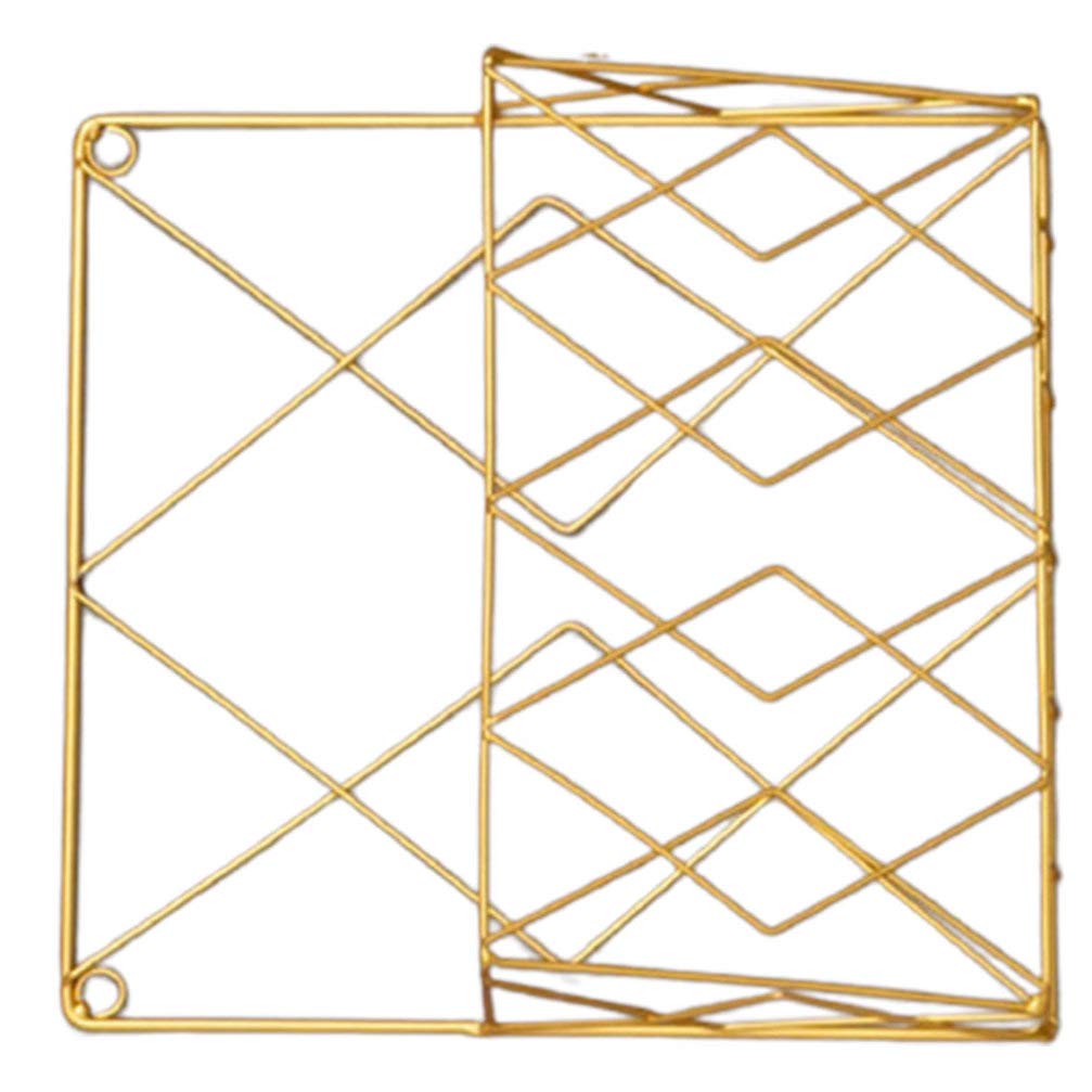 FOMIYES Metal Hanging Basket Metal Wire Magazine Rack Wall Mounted Single Pocket Wall File Organizer Iron Mesh Hanging Document Holder for Office Home Golden Snack Storage Container