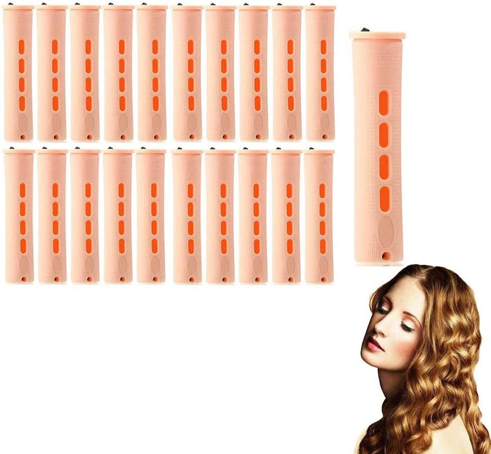 20pcs Hair Perm Rods Set 5 Sizes Hair Rolls Plastic Cold Wave Rods Perming Rods Curlers Hairdressing Styling Tool