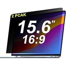 2 Pack 15.6 Inch Laptop Privacy Screen Protector, 169 Aspect Removable Anti-Glare Blue Light Filter Protector - Scratch Resistant Data Privacy Screen Protecto
