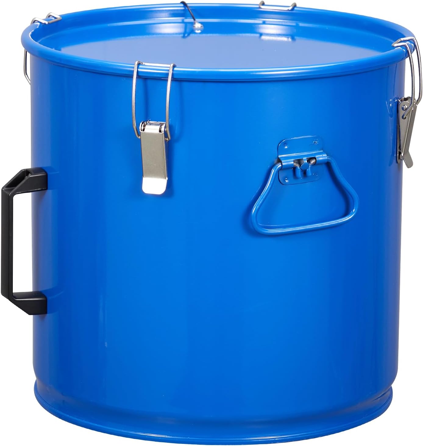 Fryer Grease Bucket 8 Gal, Fryer Oil Bucket with Lid, Oil Disposal Caddy, Coated Carbon Steel Oil Filter Pot with Rust-Proof Coating, Fryer Oil Transport Container with Lock Clips & Filter Bag