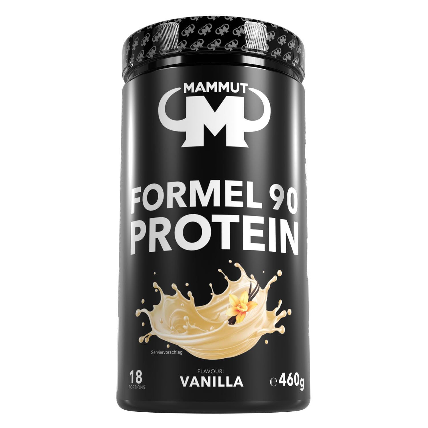 Mammut Nutrition Formel 90 Proteinpulver Vanille – 460g – 4-Komponenten Whey Protein Pulver mit Sojaproteinisolat, Milchprotein, Eiprotein & Vitamin B6