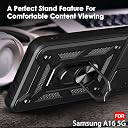 TheGiftKart Tough Armor Bumper Back Cover Case for Samsung Galaxy A16 5G | Sliding Camera Cover, Kickstand & Ring Holder | 360° Protection Back Cover Case for Samsung Galaxy A16 5G (PC & TPU, Black) gallery image