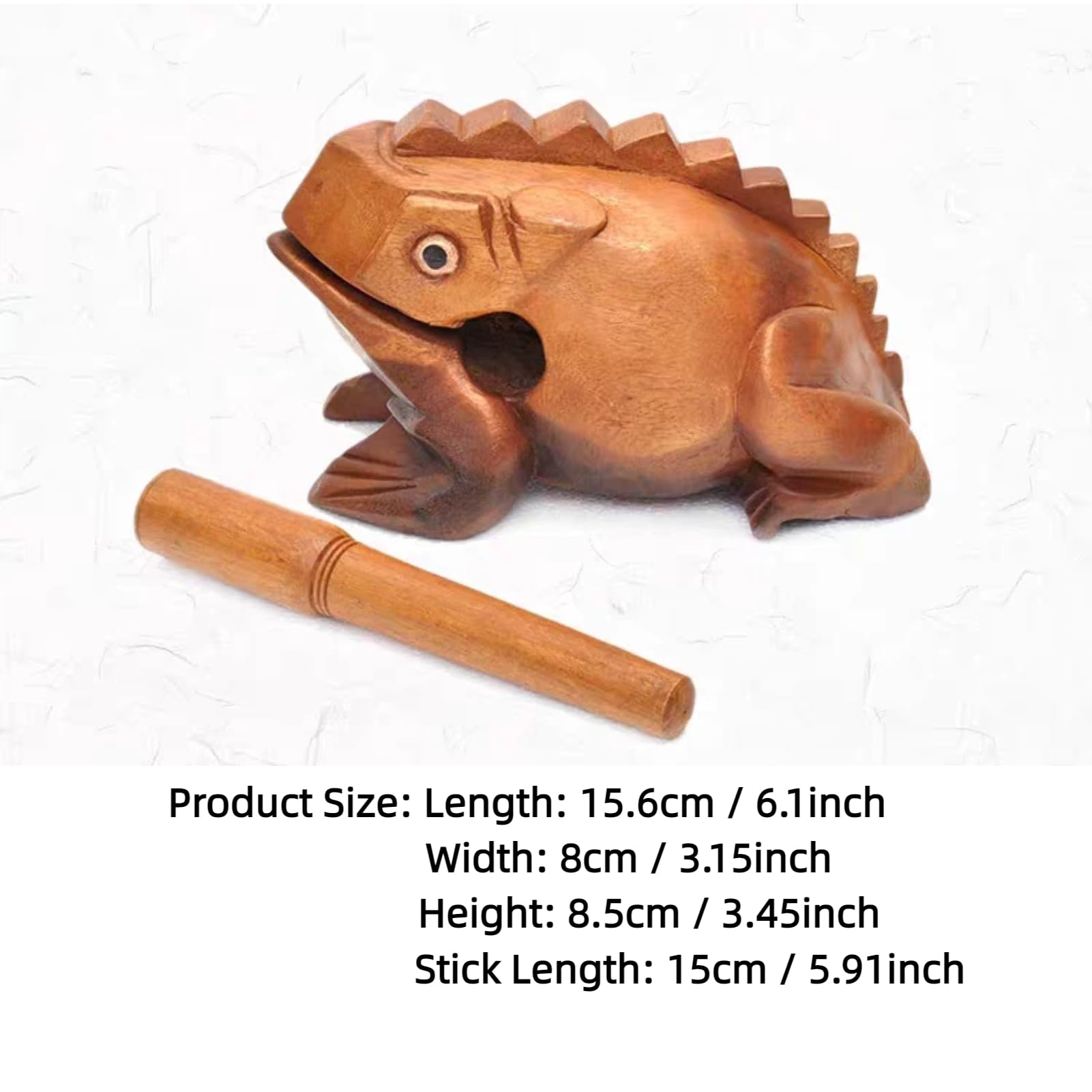 Snapklik.com : HAOHIZE Wooden Frog Instrument, Wooden Frog Rasp ...