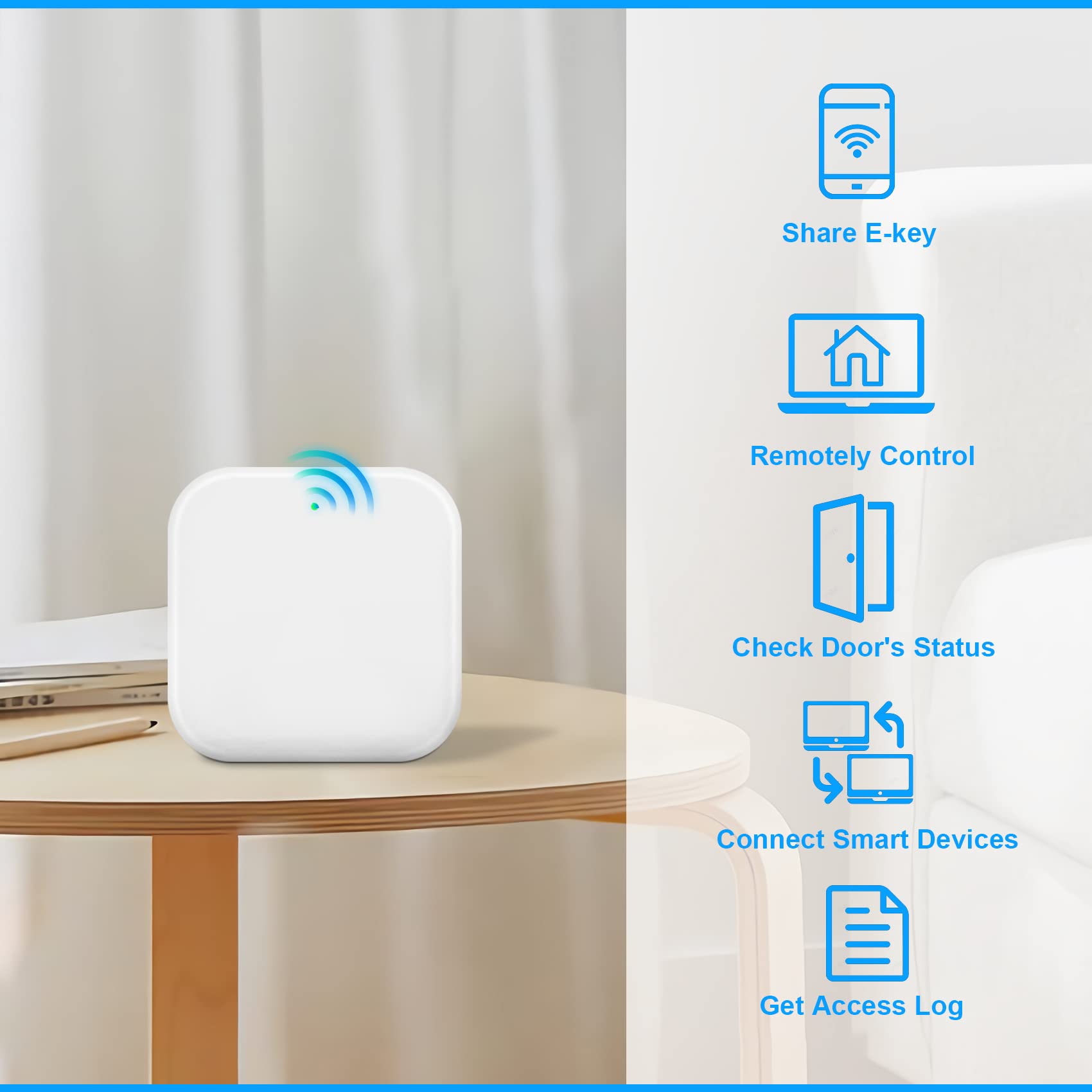 Jevina Gateway G2 pour application Tt Lock Bluetooth Serrure électronique de porte WiFi