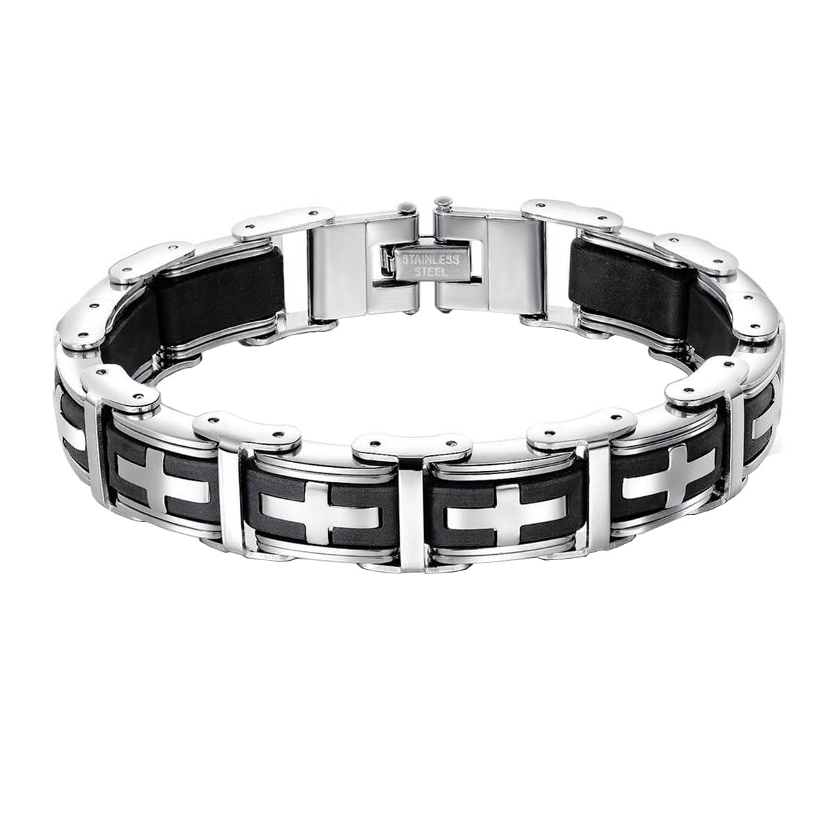 See full amazon price history chart for Zivom® 3D Cross Biker Black Silver Surgical Stainless Steel Bracelet For Men Zivom® 3D Cross Biker Black Silver Surgical Stainless Steel Bracelet For Men (B013M101GQ) Amazon Price History, Amazon Price Tracker