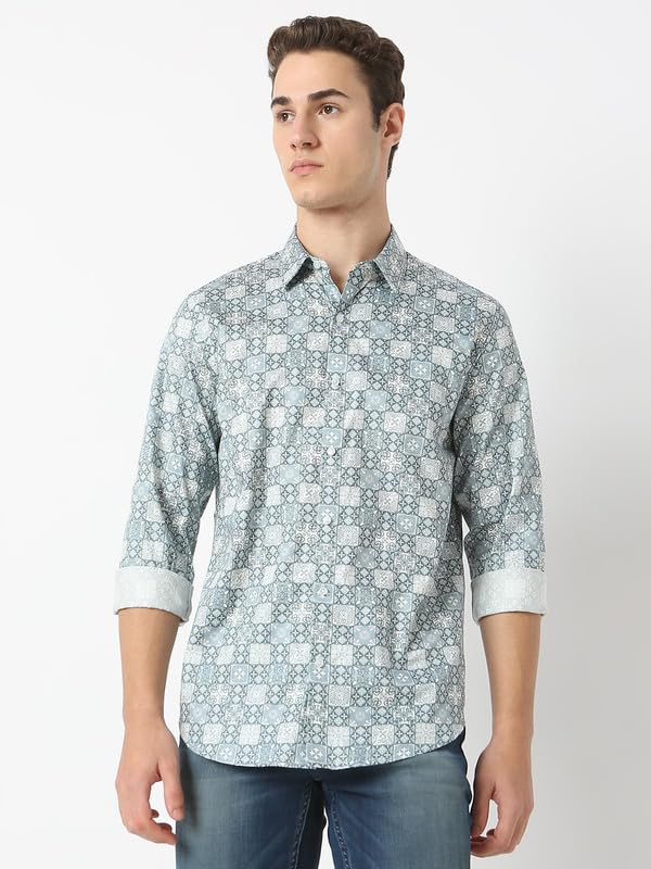 Image of MARK & ALBERT Men's Slim Fit Cotton Formal Shirt
