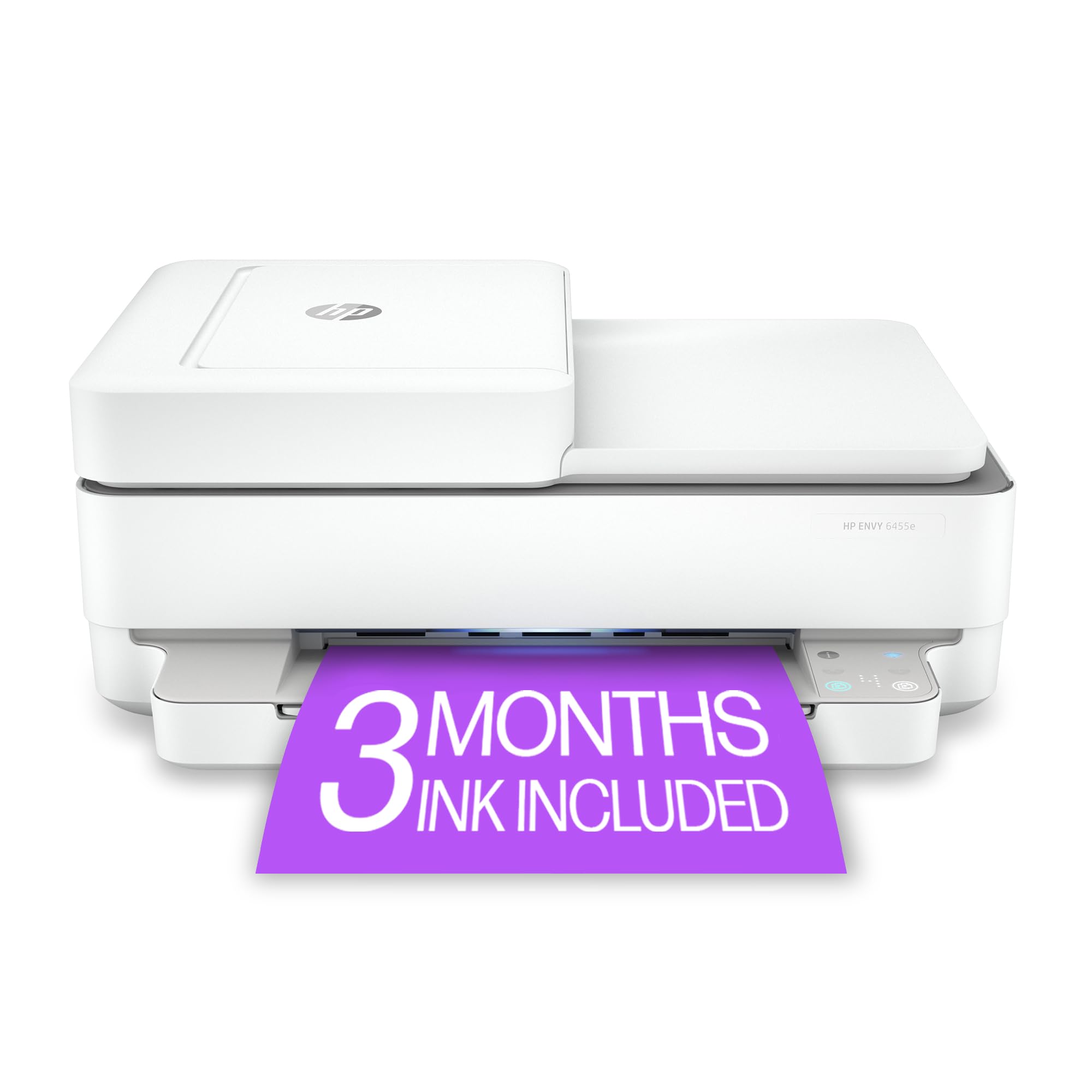HP ENVY 6455e Wireless Color Inkjet Printer, Print, scan, copy, Easy setup, Mobile printing, Best-for-home, 3 months of Instant Ink included,white