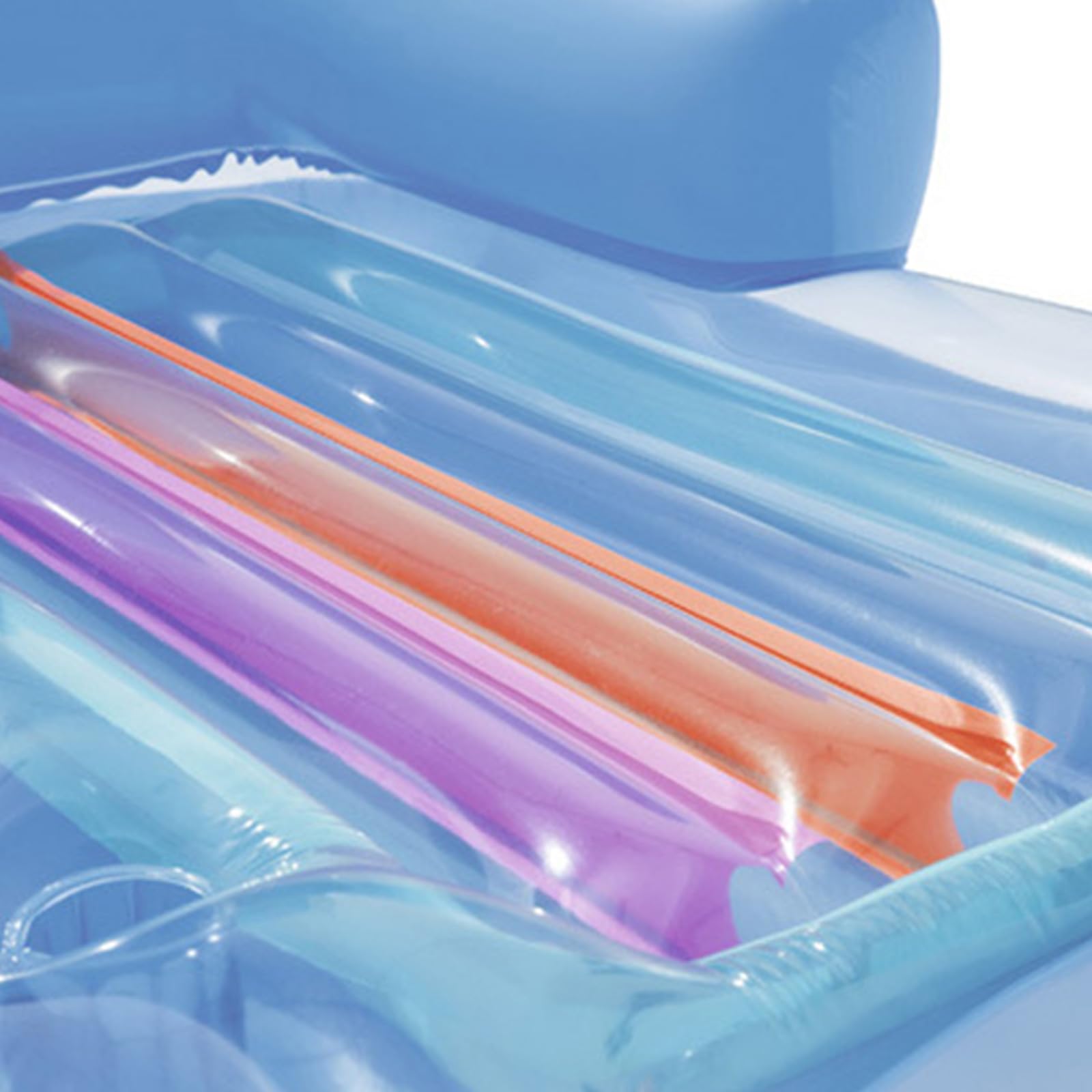 Hamac gonflable pour piscine, chaises longues avec porte-gobelet, appuie-têtes et dossier, matelas pneumatique