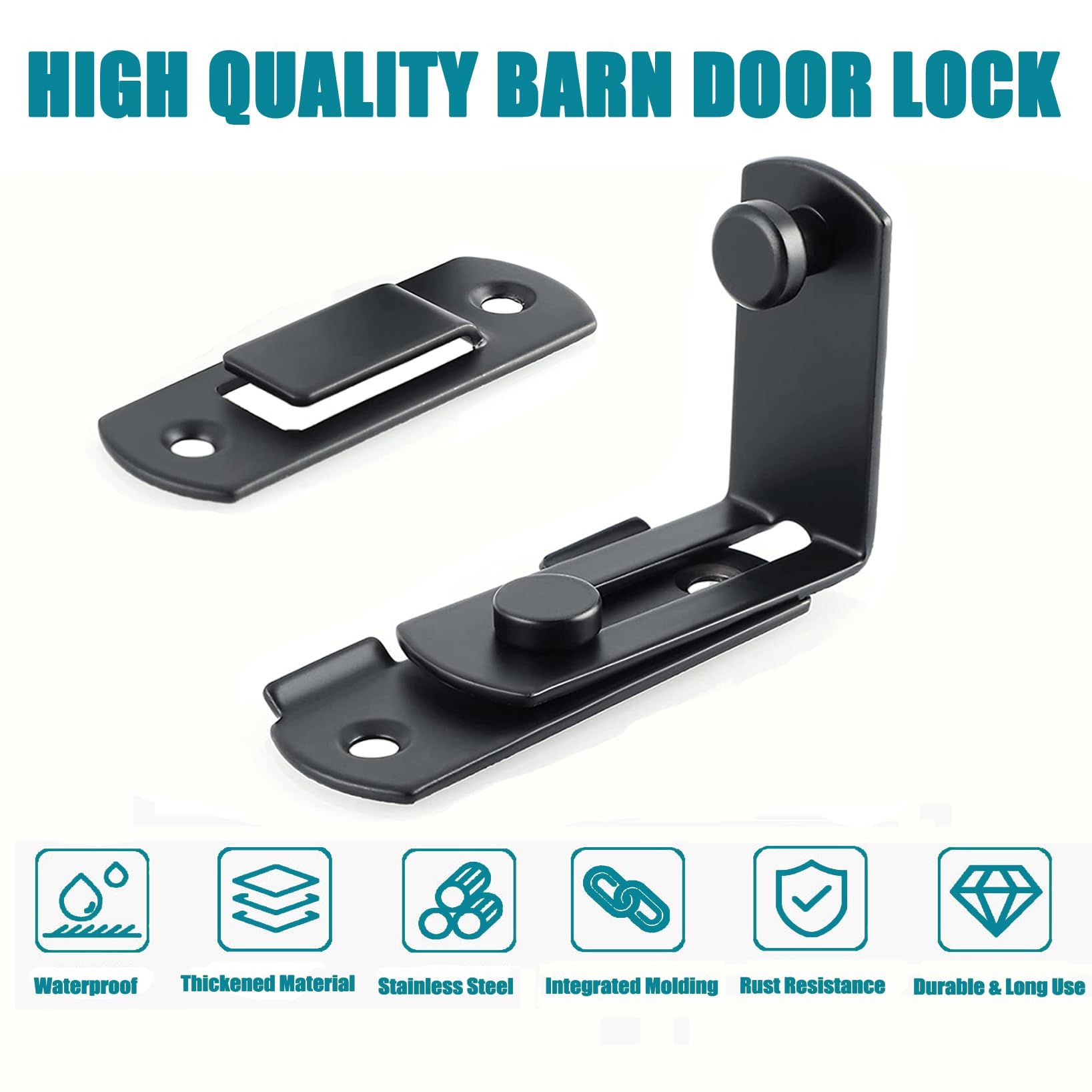 ZiYuya 90 Degree Right Angle Gate Latch Door Bolt - Image 2