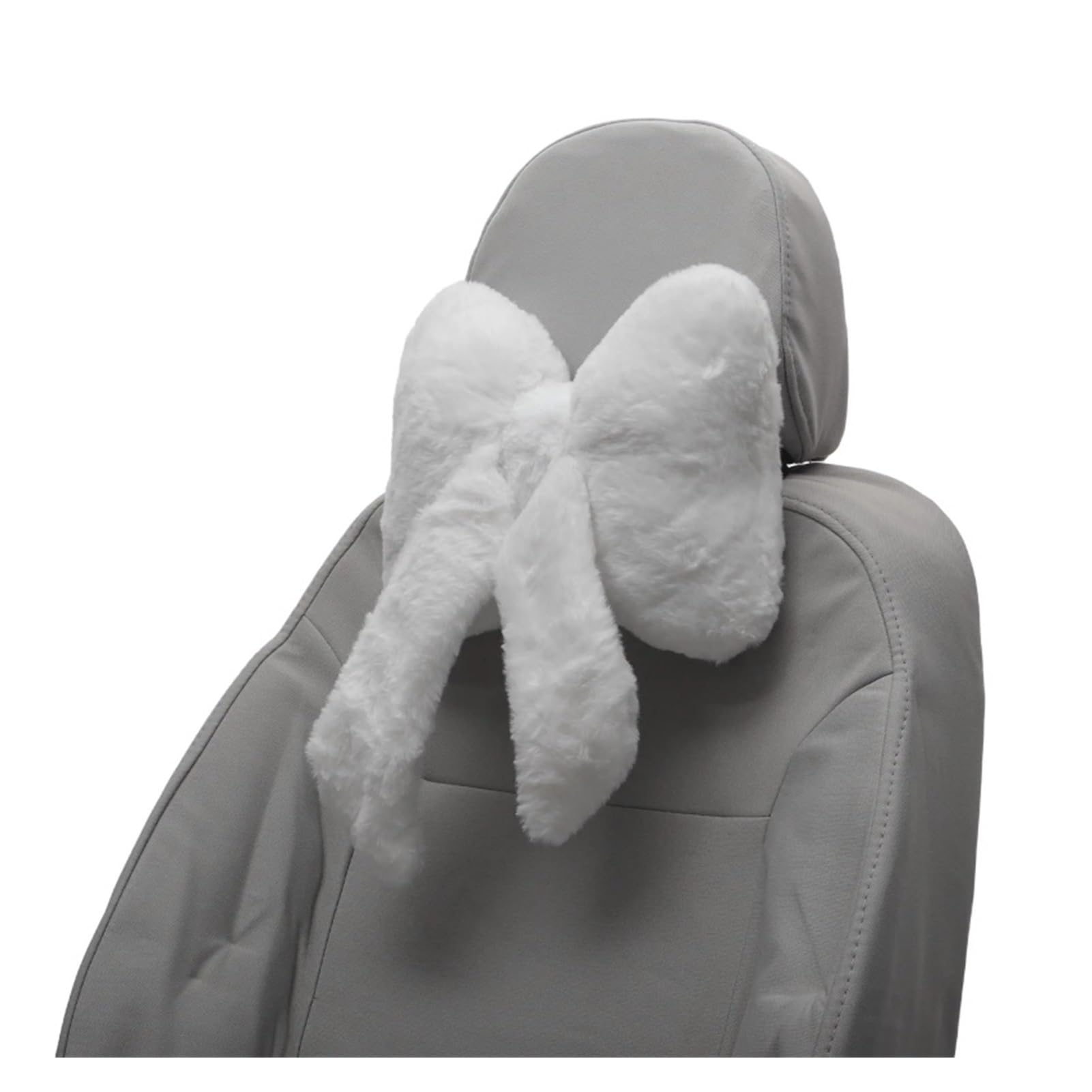 Hviyroi car seat cushion Memory Foam Pink Bow Car Neck Pillow Plush Cushion(WHITE)