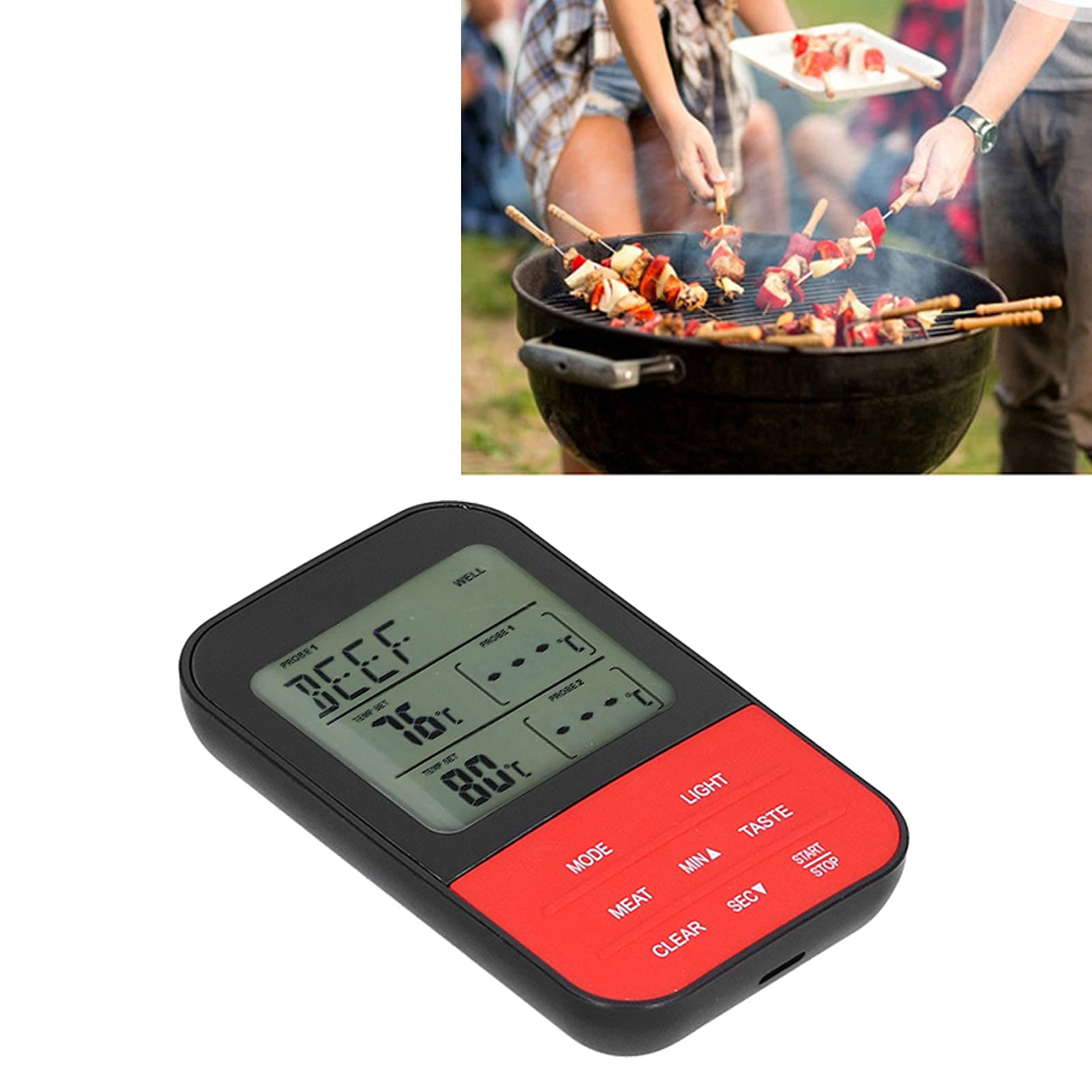 Thermomètre alimentaire numérique Thermomètre de gril Cuisine Thermomètre à viande à lecture instantanée pour la cuisson des aliments, des bonbons, du barbecue, des liquides, du bœuf