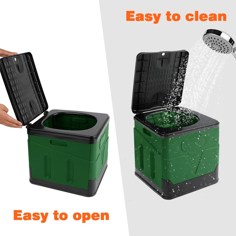 Folding Toilet Camping Toilet with lid Mobile Toilet with lid Split Toilet Outdoor Or Indoor Portable Toilet