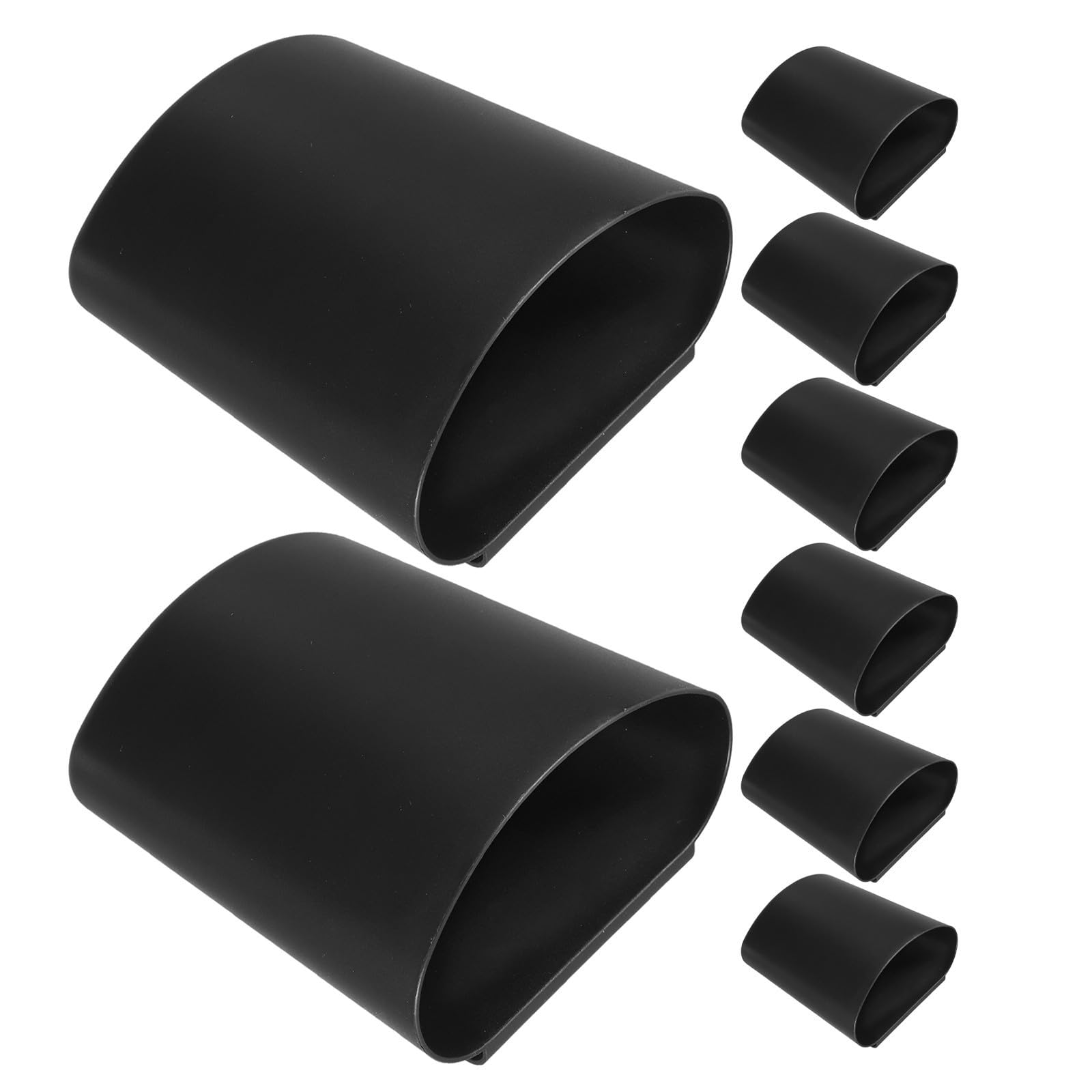 Cesta de almacenamiento colgante negra de plástico para mandos y hogar pack de 8