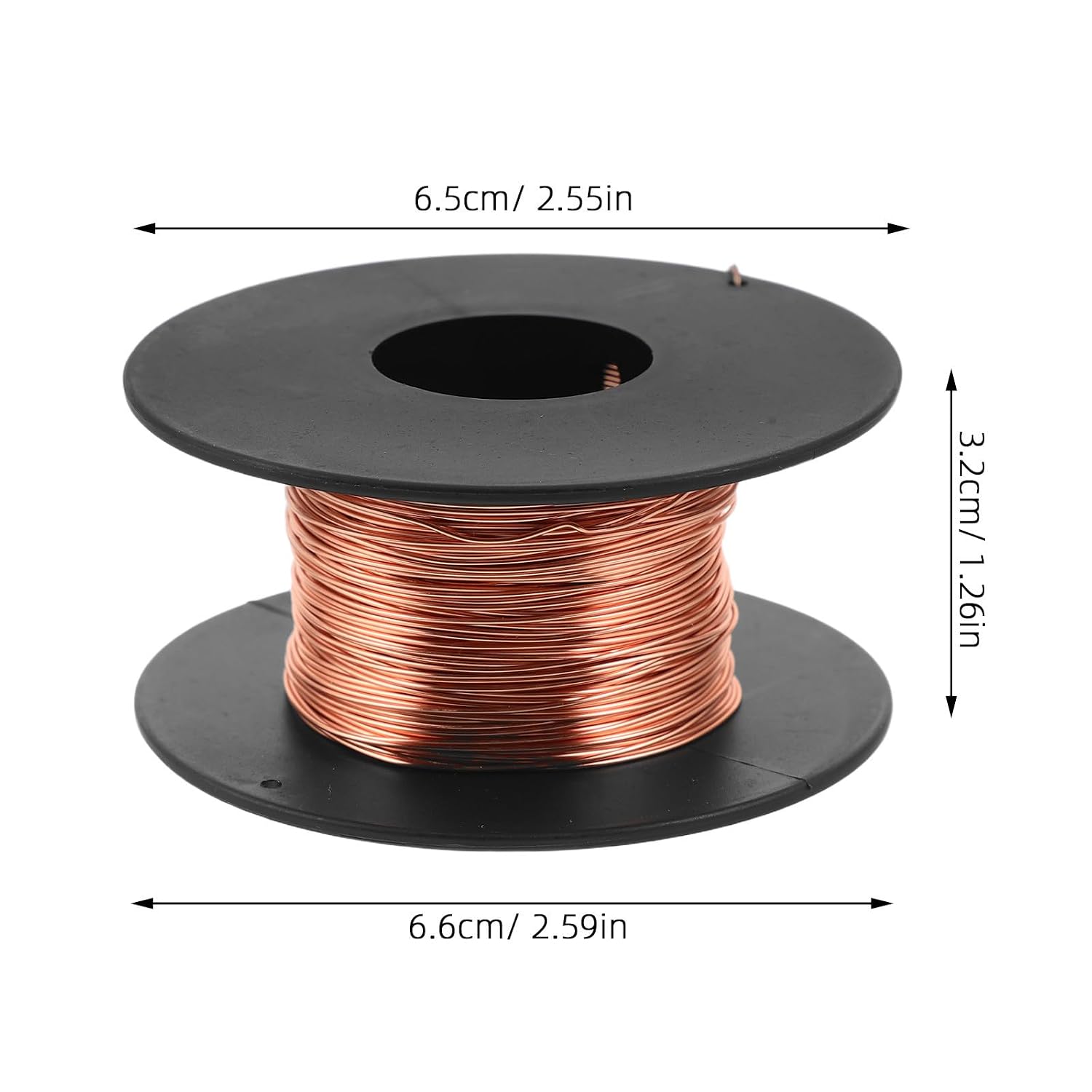 1 Roll Thin Copper Wire 0.5mm Diameter for Motor Coil Winding and Circuit Board Repairs, 164ft Long Copper Wire Roll with Excellent Electrical Conductivity and Sturdy Material