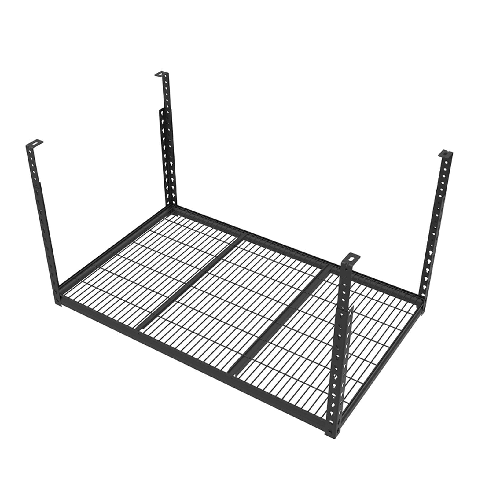 Pauani One Color Overhead Garage Shelving Storage Rack, Hanging Garage Shelving, Adjustable Ceiling Mounted Storage Racks, Hanging Garage Storage, Garage Wall Hanging, 150Kg Weight Capacity, 115×70Cm