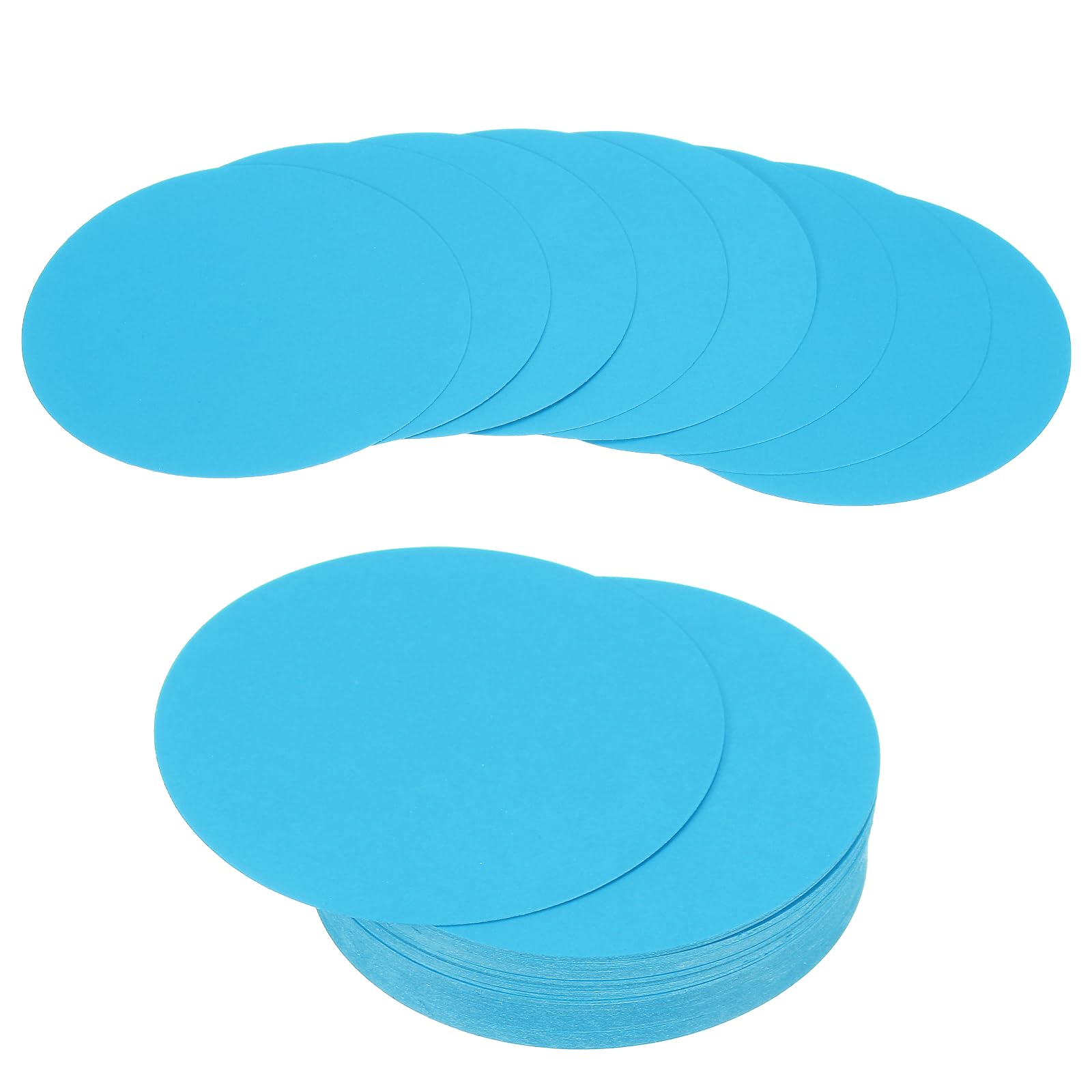 PATIKIL 72 Sheet Circle Card Stock, 4 Inch Round Cutouts Paper Thick Cardstock Coaster for DIY Craft Projects Printing Supplies Bulletin Board Decor, Sky Blue