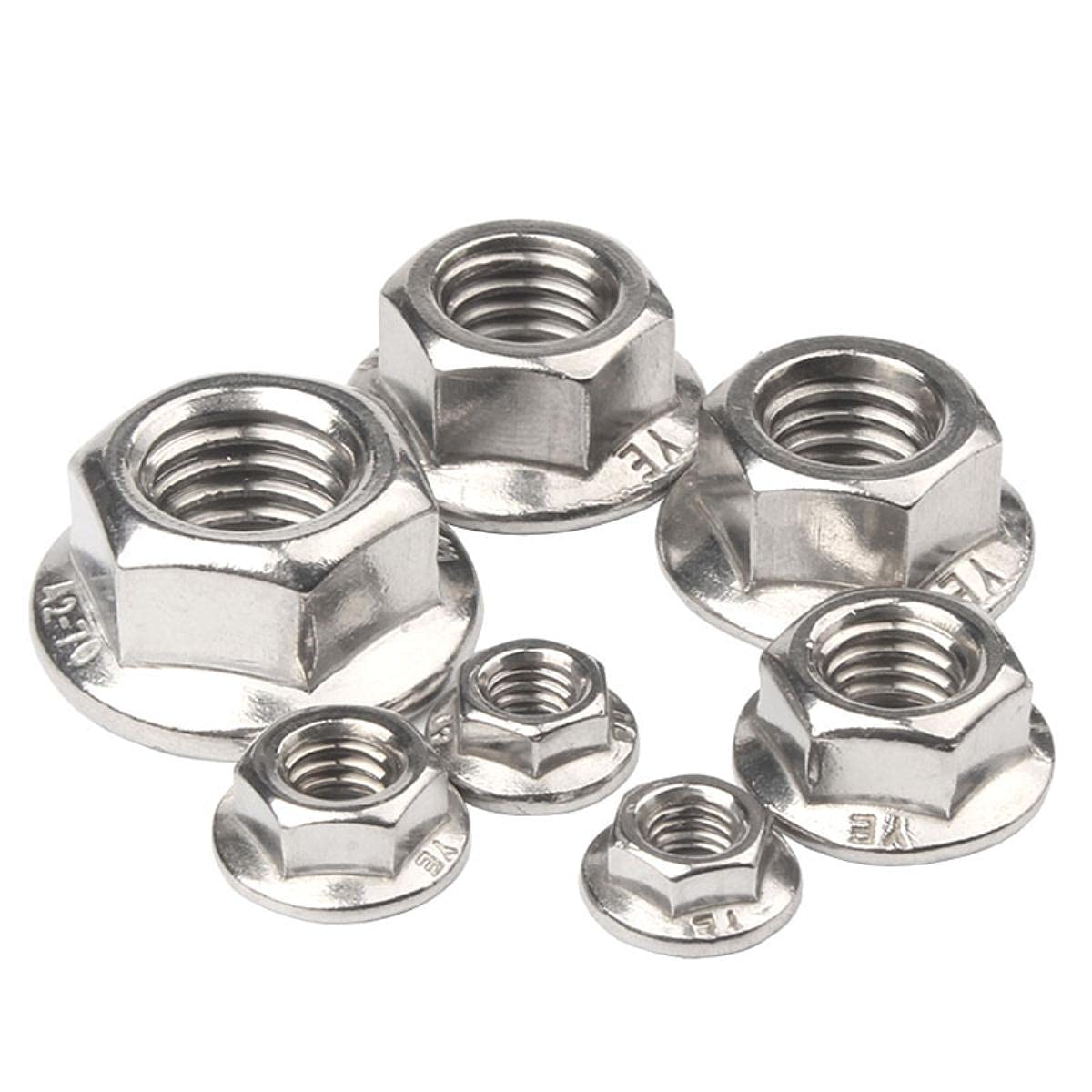 25 Pezzi Di Dadi Di Bloccaggio Esagonali Metrici Con Flangia Dentellata In Acciaio Inossidabile 304 M6~p135928374 - Foto 6