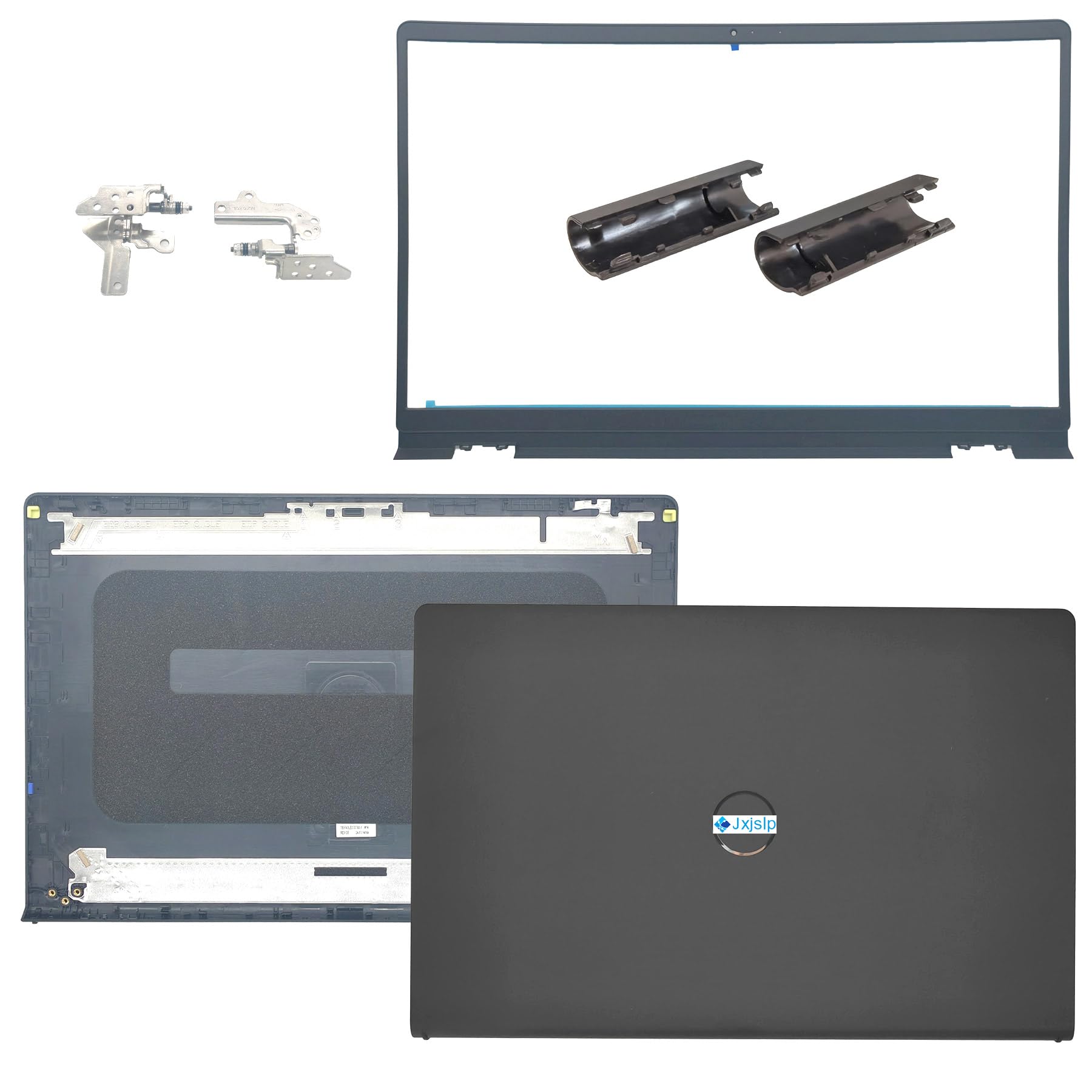 Replacement LCD Back Cover with Front Bezel with Hinges with Shaft Cover for DELL Inspiron 15 3510 3511