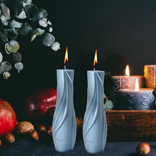 Miniatura 4 de Moldes de vela en forma de jarrón 3D, molde de silicona para hacer velas, velas de pilar, molde de resina, moldes de fundición de resina epoxi,