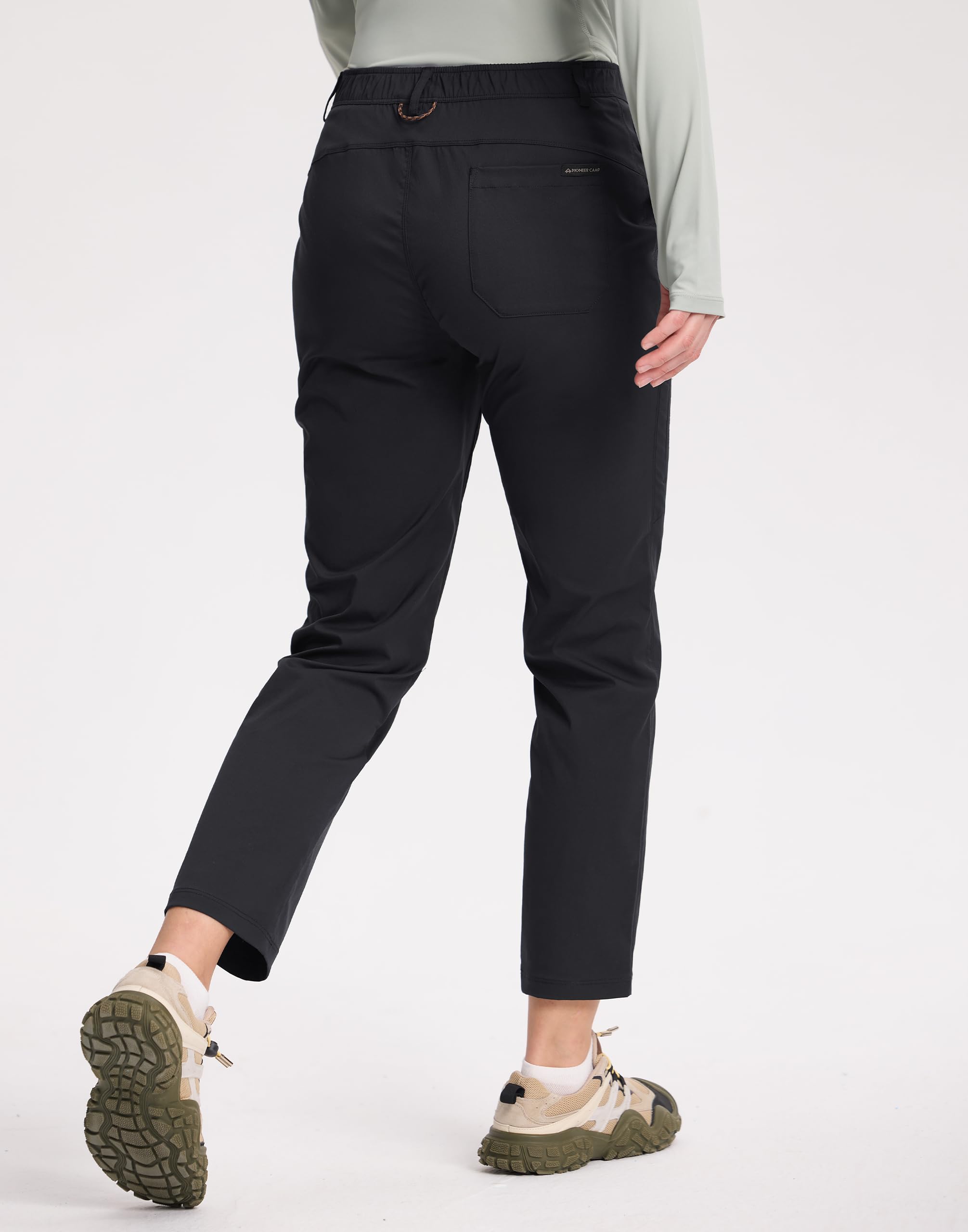Pioneer Camp Damen Golfhose 7/8 Länge – Hochwertige Outdoorhose mit Schnell Trocknendem, Wasserabweisendem Stretchmaterial & Elastischem Bund – Ideal für Golf, Wandern, Reisen & Alltag