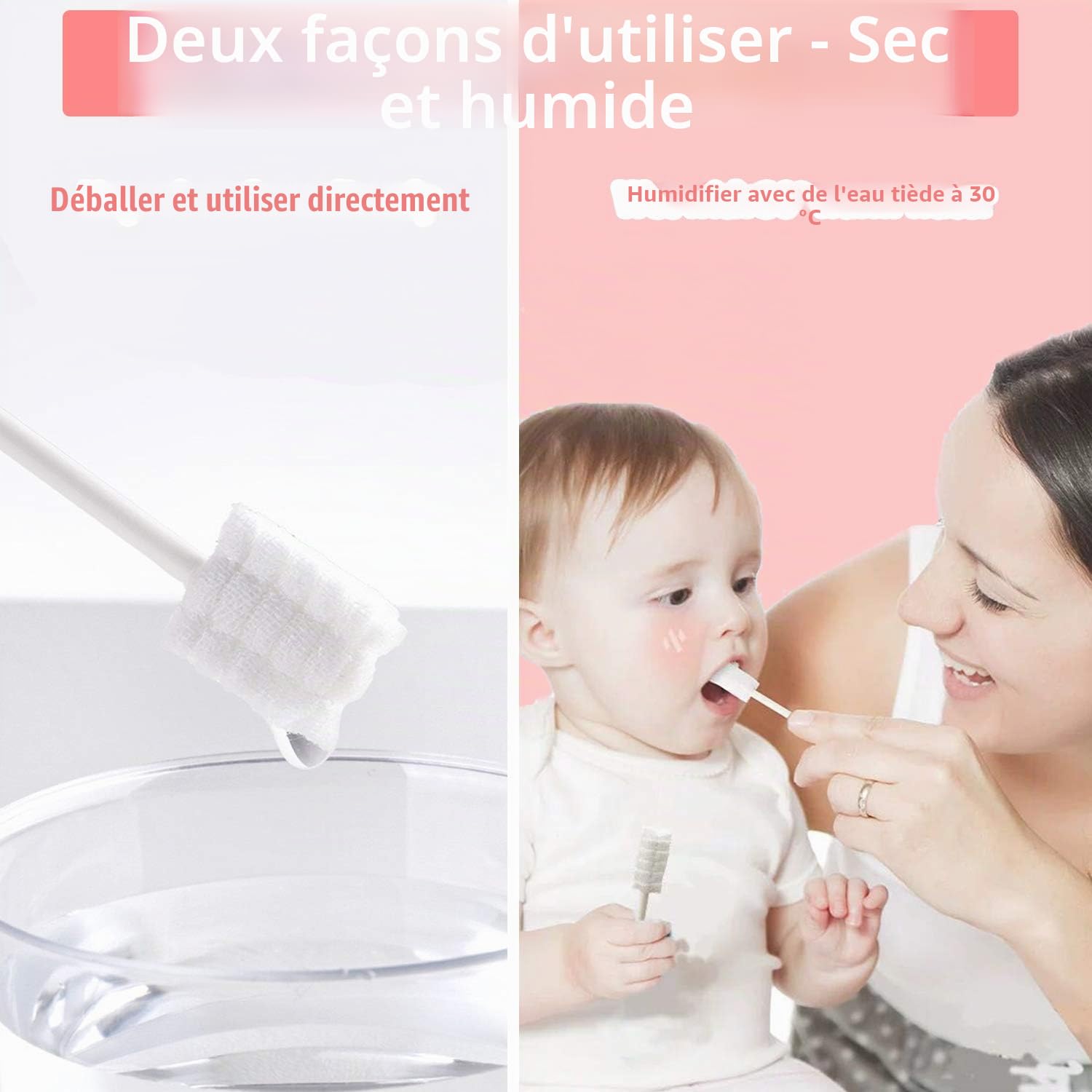 EASICUTI Lot de 42 brosses à dents jetables pour bébé de 0 à 36 mois + brosse à dents à 1 doigt