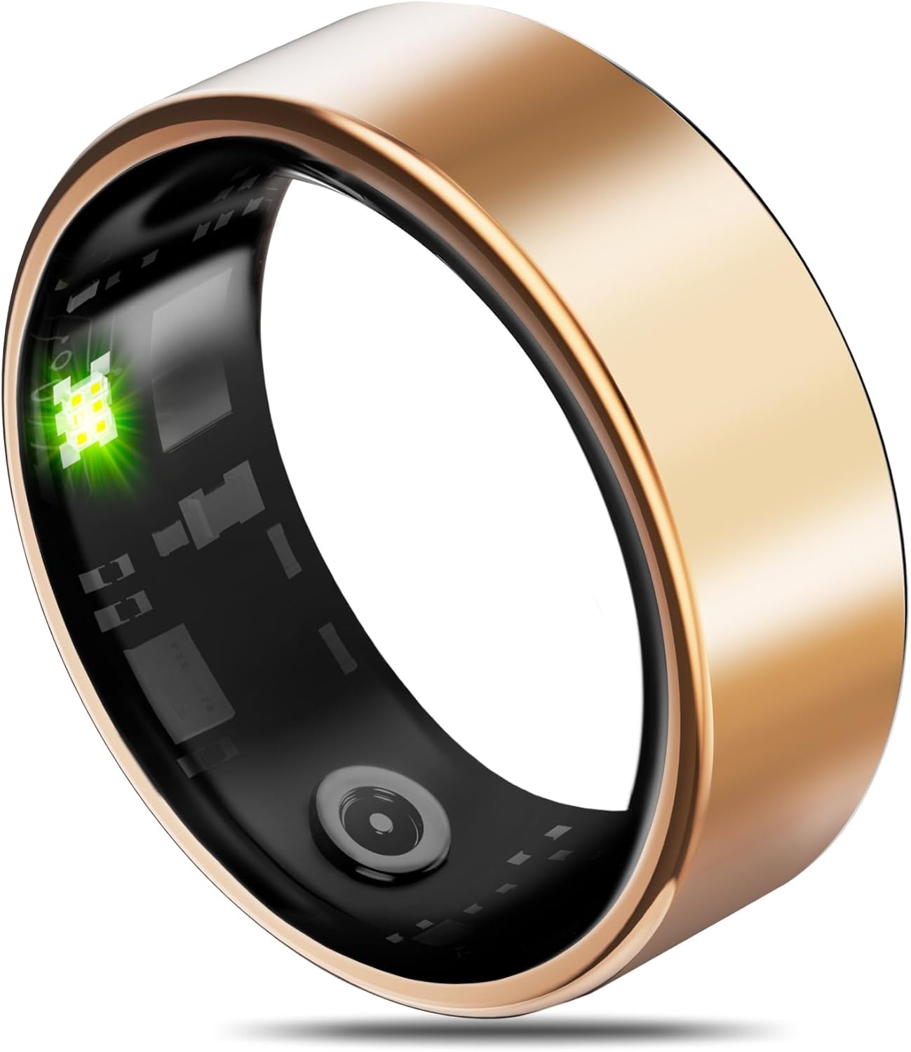 Smart Health Ring for Women Men Fitness Tracker with Heart Rate, Blood Oxygen, Blood Pressure, Sleep Monitoring, Step Counting, IP68 Waterproof for iOS and Android, Coral 12