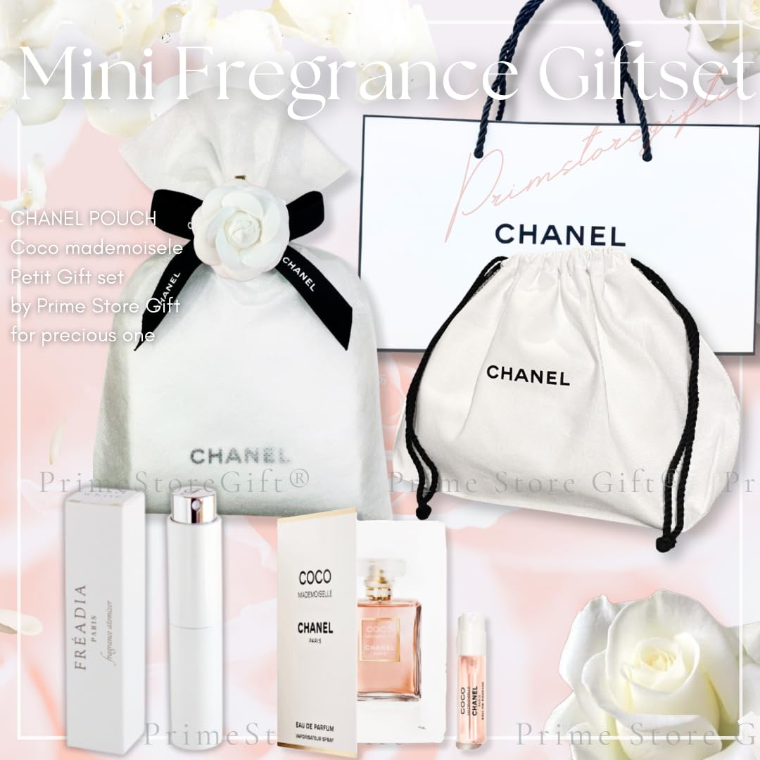 Chanel No. 5 EDP Eau De Parfum Mini Perfume Pouch, Drawstring Bag