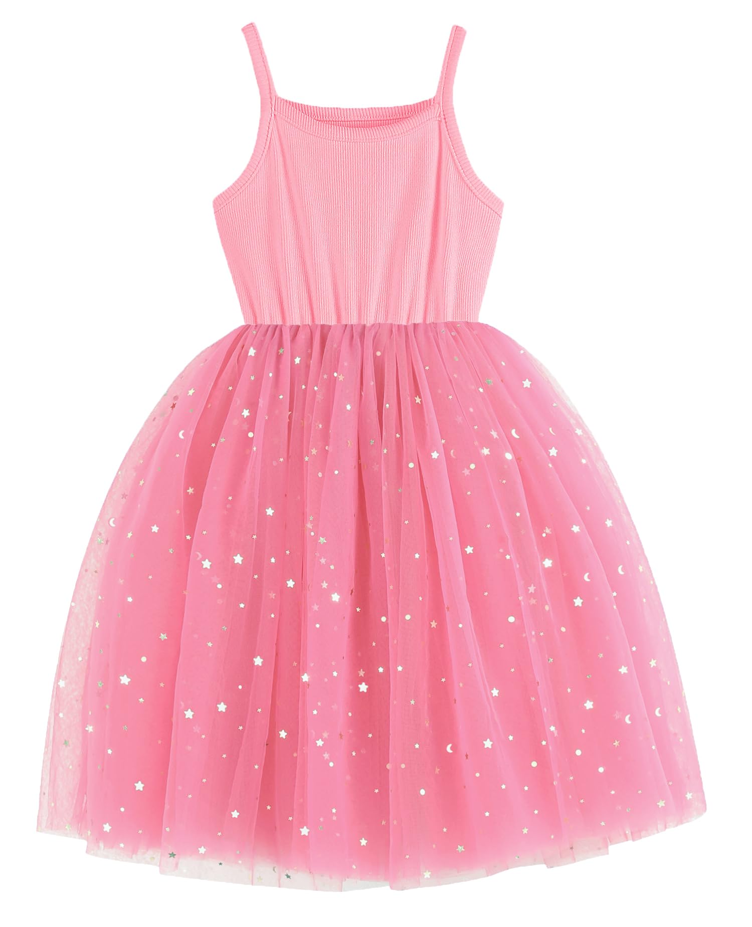 GSVIBK Baby Girls Tutu Dress Sleeveless Toddler Cotton Tulle Skirt Princess Party Prom Dresses