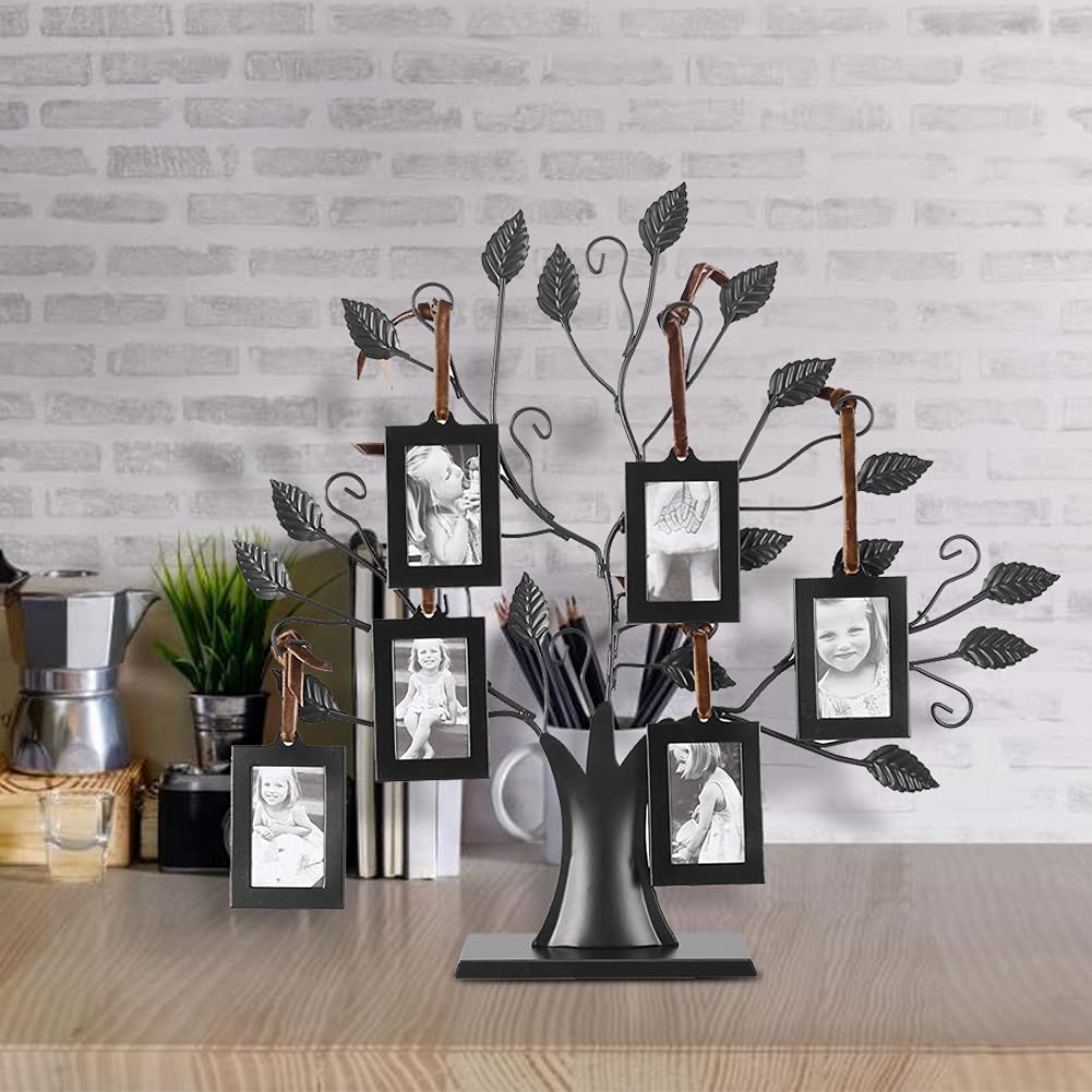 Zerodis 6 Colgantes / 12 Colgantes de Fotos Árbol de la Familia Árbol de Fotos Marco con diseño de árboles Colgantes Mesa Decorativa para la Foto Árbol de Fotos en Pantalla(S)