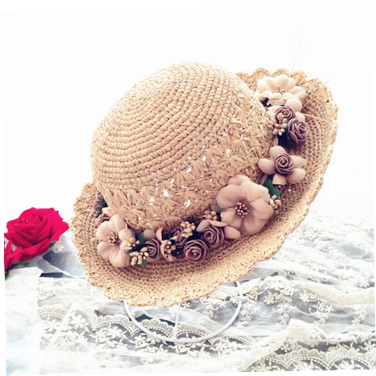 FRCOLOR 3piezas Diadema Floral De Flores Artificiales Para Bodas y Fiestas Accesorio Elegante Para Niñas y Mujeres Diseño Vividamente y Natural Para Fotografías y Eventos Especiales