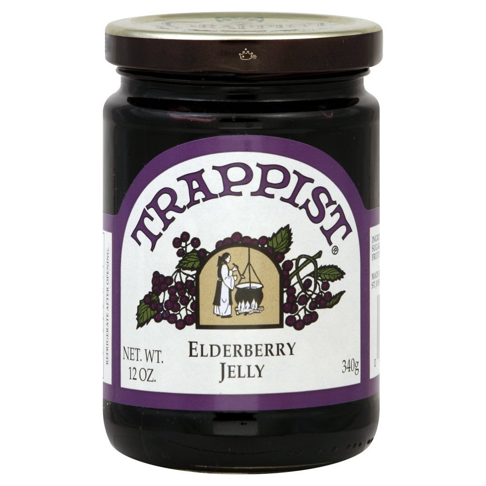 Trappist Preserves Elderberry Jelly 12.0 Oz Jar(pack of 2)