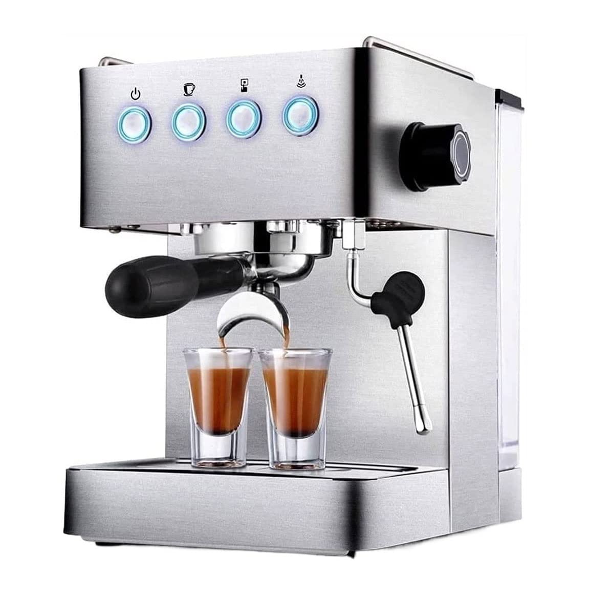 Macchina per caff猫 Espresso con montalatte, Macchina per caff猫 Espresso semiautomatica da 15 Bar, Macchina per caff猫 Latte e Cappuccino, 1450 W, Perfetta per Uso Domestico e in Ufficio