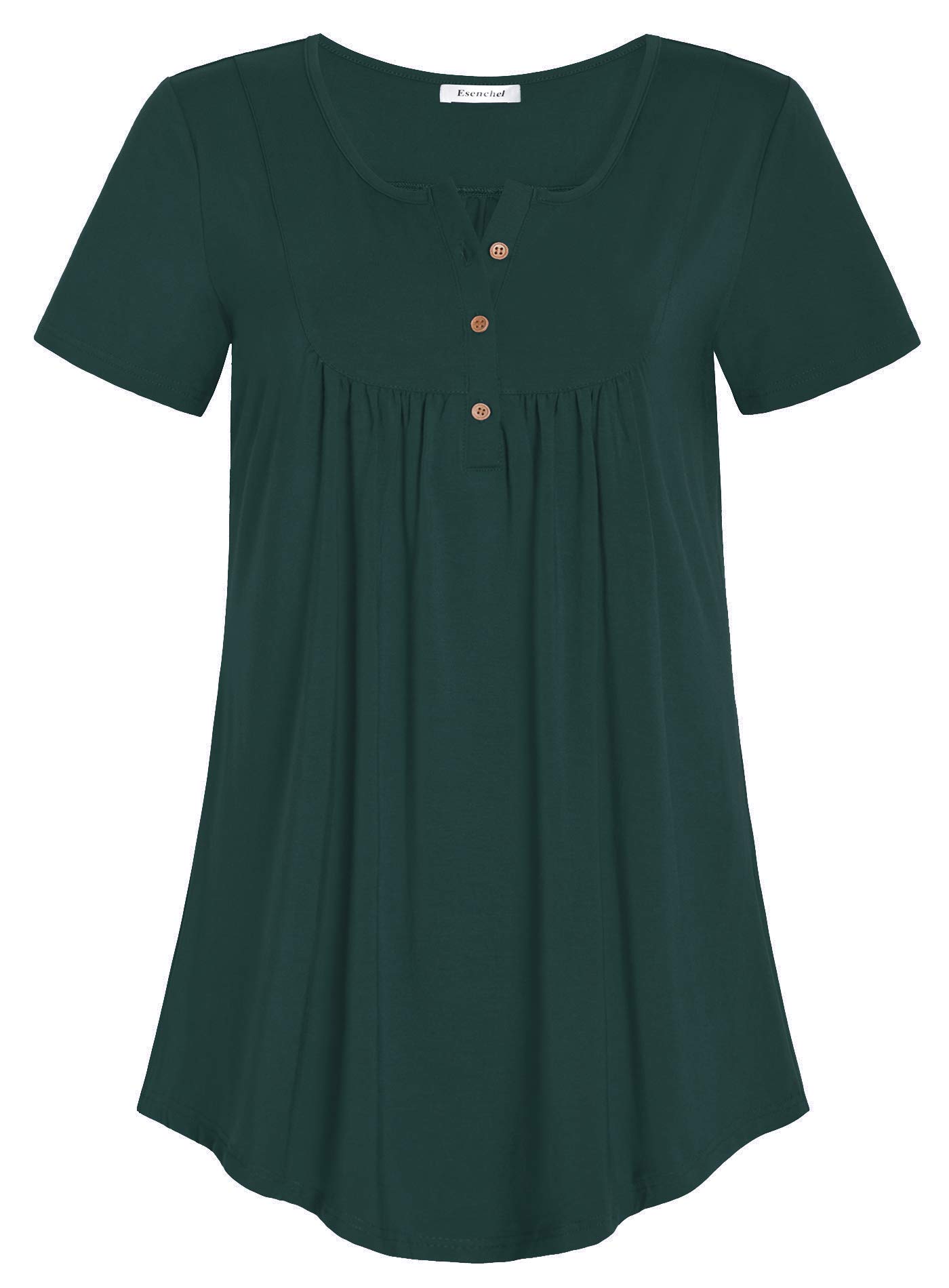 EsenchelWomen's Loose Blouse Flowy Tunic Top