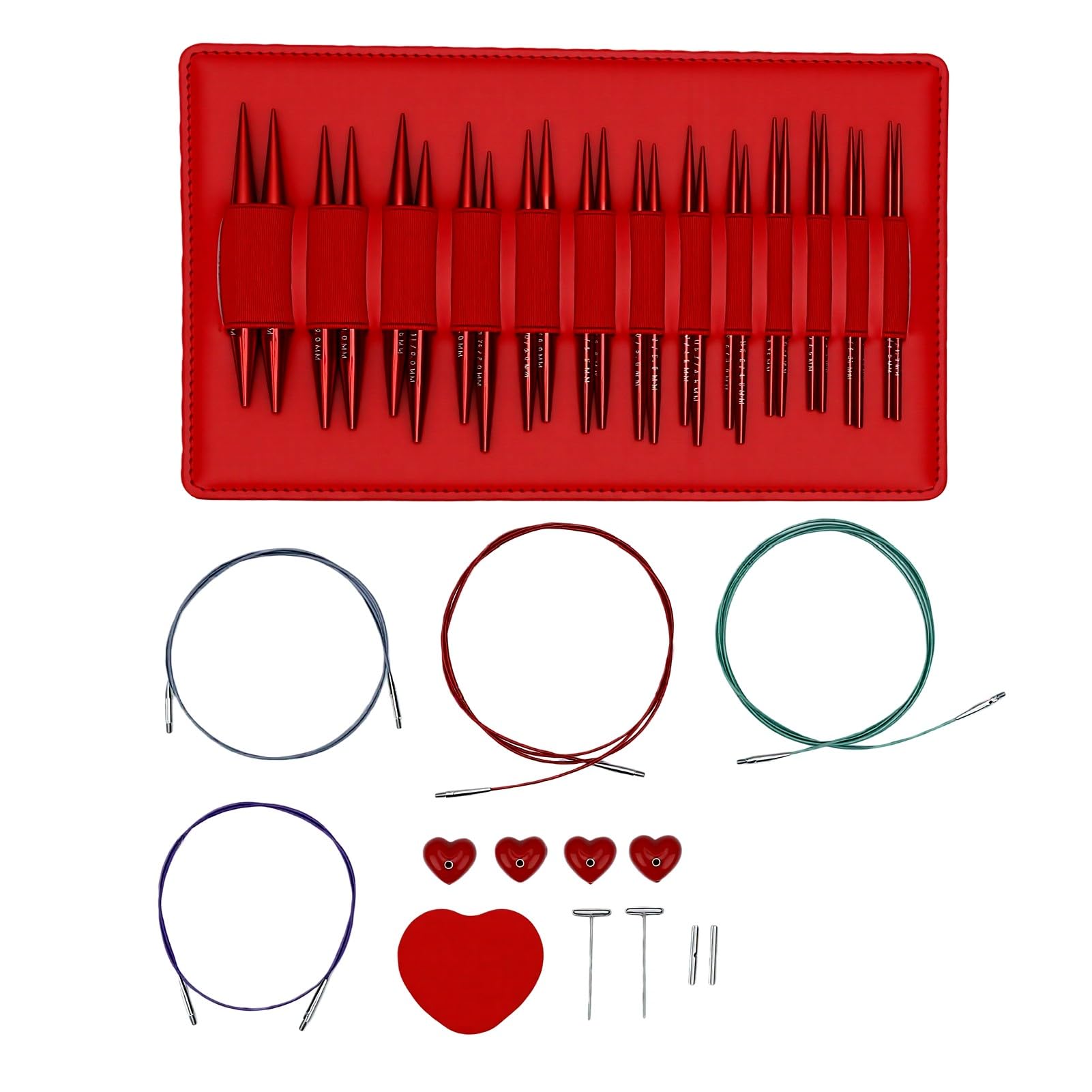 Luocute Set Ferri Circolari in Alluminio, 13 Paia