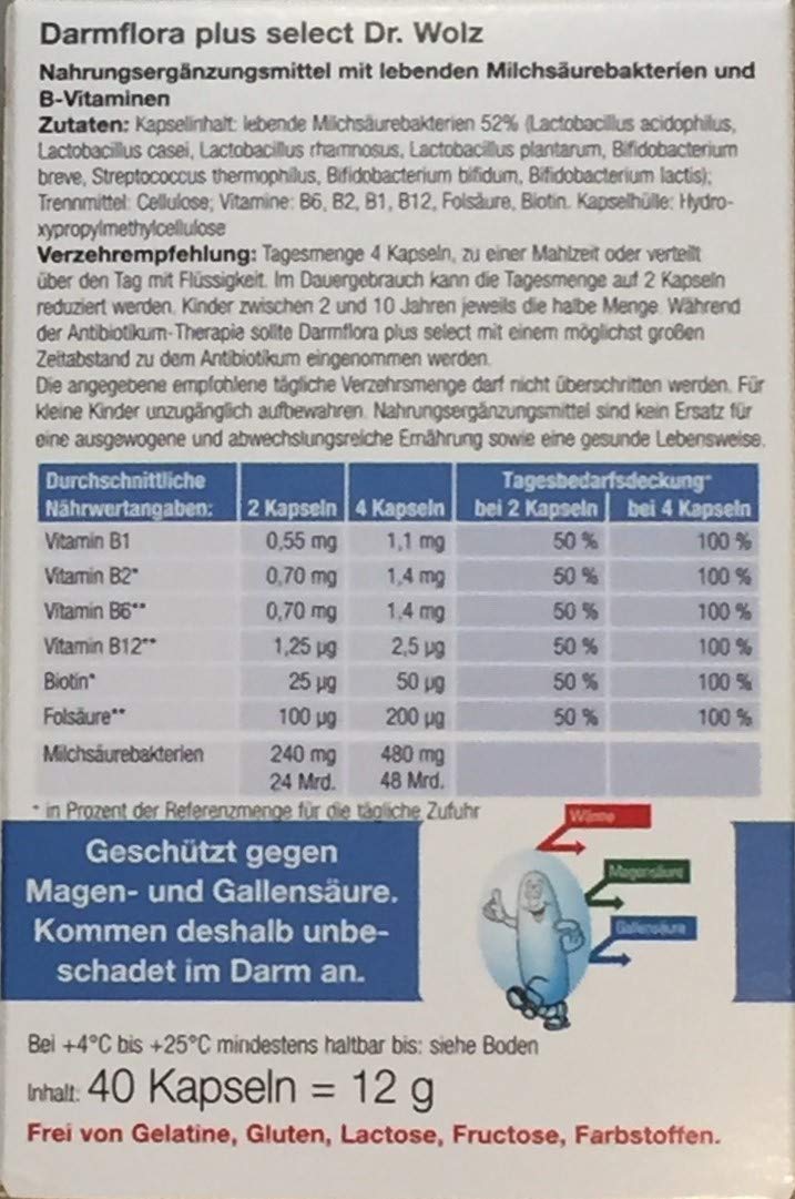 Dr. Wolz Darmflora plus select 3 x 40 Kapseln (Dreierpack)