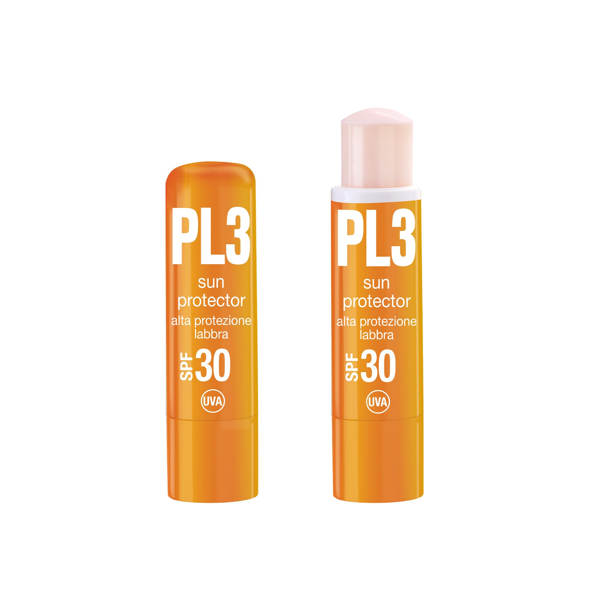 KELEMATA PL3 Sun Protector Stick Labbra SPF 30, Protezione Solare Doppia Azione con Aloe Vera per Labbra Arrossate, Protegge da Sole Intenso e Vento, Ideale Sport Mare e Montagna, Idratante 3,7g