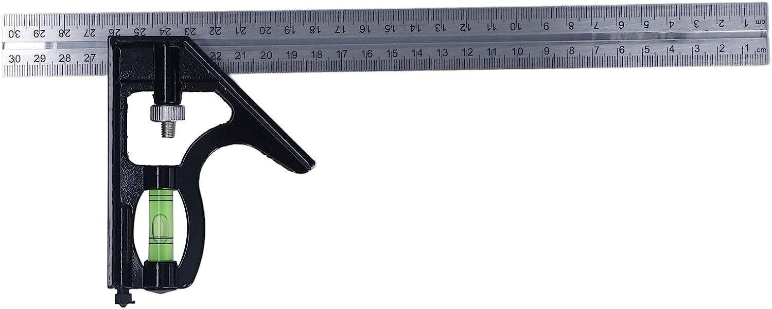 Regla de ángulo, Regla Cuadrada, escuadra combinada, Regla de ángulo Recto, medición precisa portátil 0 300 mm Cuadrados de Carpintero for construcción for carpintería