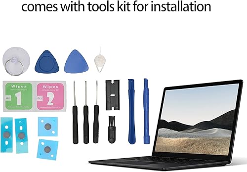 Miniatura 2 de Patas de goma para laptop, patas inferiores de repuesto antideslizantes para Microsoft 3/4/5, con kit de herramientas, kit de accesorios para laptop