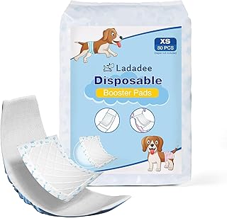 Disposable Dog Diaper Liners Booster Pads for Male & Female Dogs, Doggie Diaper Inserts fit Most Types of Dog Diapers - Pet Belly Bands & Male Wraps-XS-80PCS