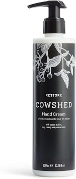 Cowshed Restore Hand Cream 300ml - Hydrating Hand & Nail Cream with Cocoa Butter, May Chang & Peppermint - Nourishing Hand Lotion & Moisturiser for Dry Skin