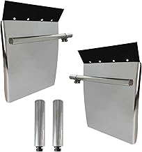24"x29" Stainless Steel Quarter Fender Set Mud Flap Hangers with Single Bolt Mounting Bracket