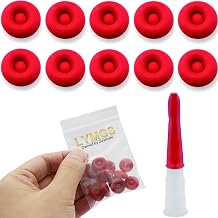 Universal Fit Caulk Tube Latex Sealing Caps, Caulk Saver Cover Sealer for Sealing and Preserving Open Caulking Tube, Red 10 Pack