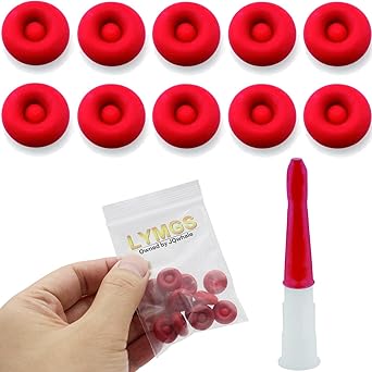Universal Fit Caulk Tube Latex Sealing Caps, Caulk Saver Cover Sealer for Sealing and Preserving Open Caulking Tube, Red 10 Pack