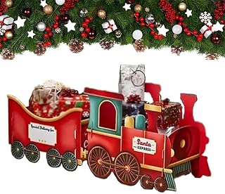 Santa’s Gift Train Santa Christmas Train Gifts Holder Festive Christmas ...