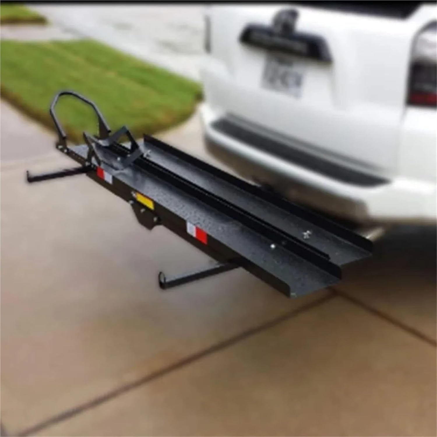 600 LBS Heavy Duty Motorcycle Bike Rack Hitch Mount Hauler W/Ramp