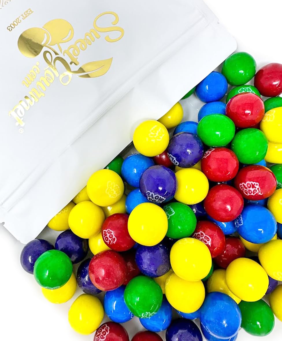 SweetGourmet Blow Pop Filled Gumballs, Bulk Unwrapped, Grape Lemon Cherry Watermelon Blue Raspberry, 1-Inch, 3 Pound Bag